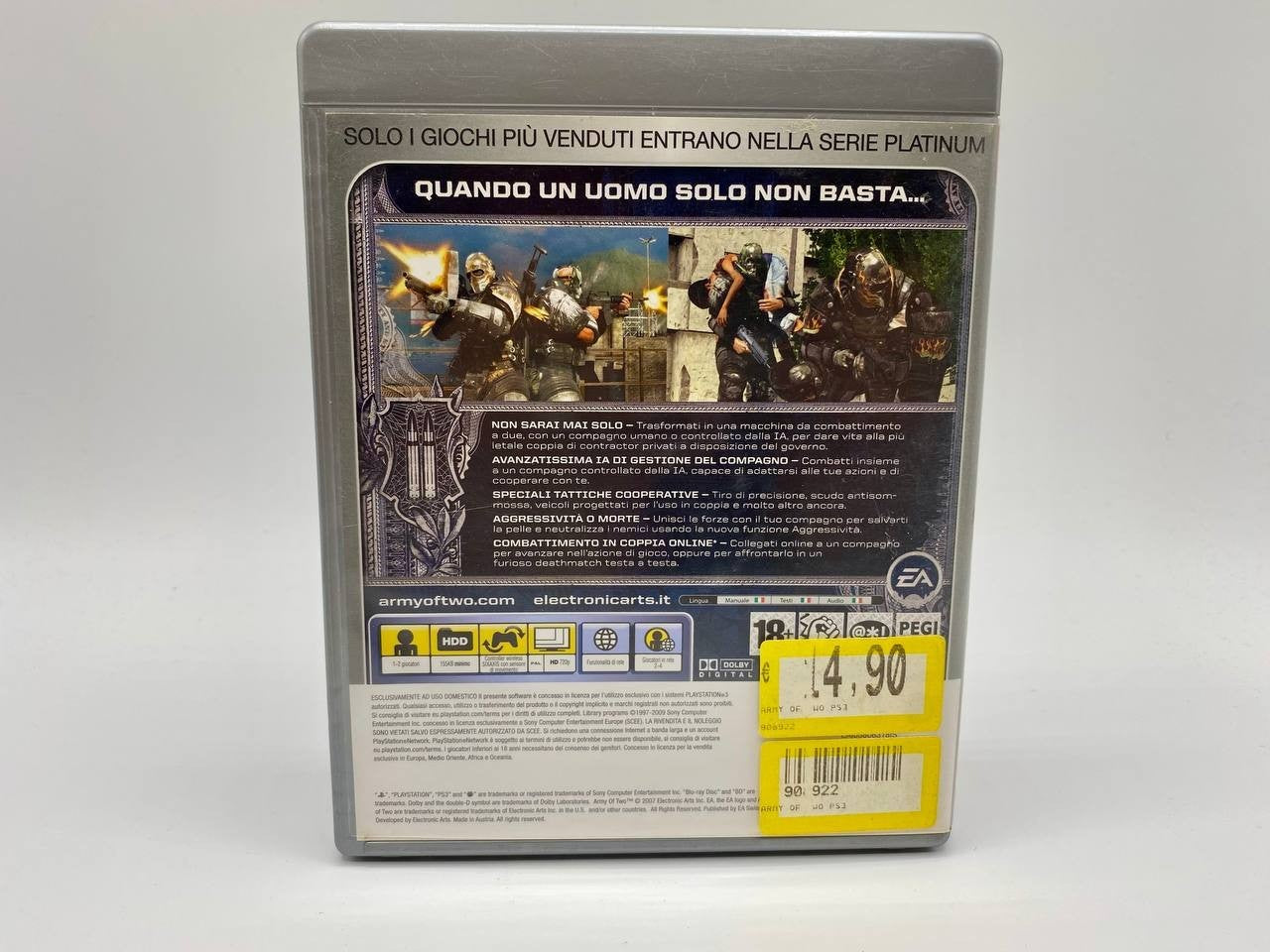 Army of Two PS3 Sony Playstation 3 Italiano videogioco COMPLETO Funzionante