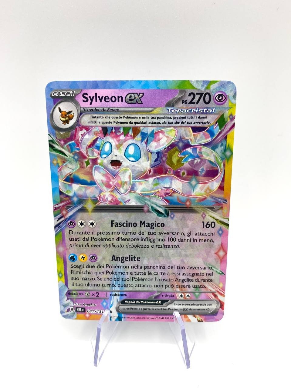 Carta Pokemon Sylveon Ex PRE 041/131 Evoluzioni Prismatiche Near Mint ITA