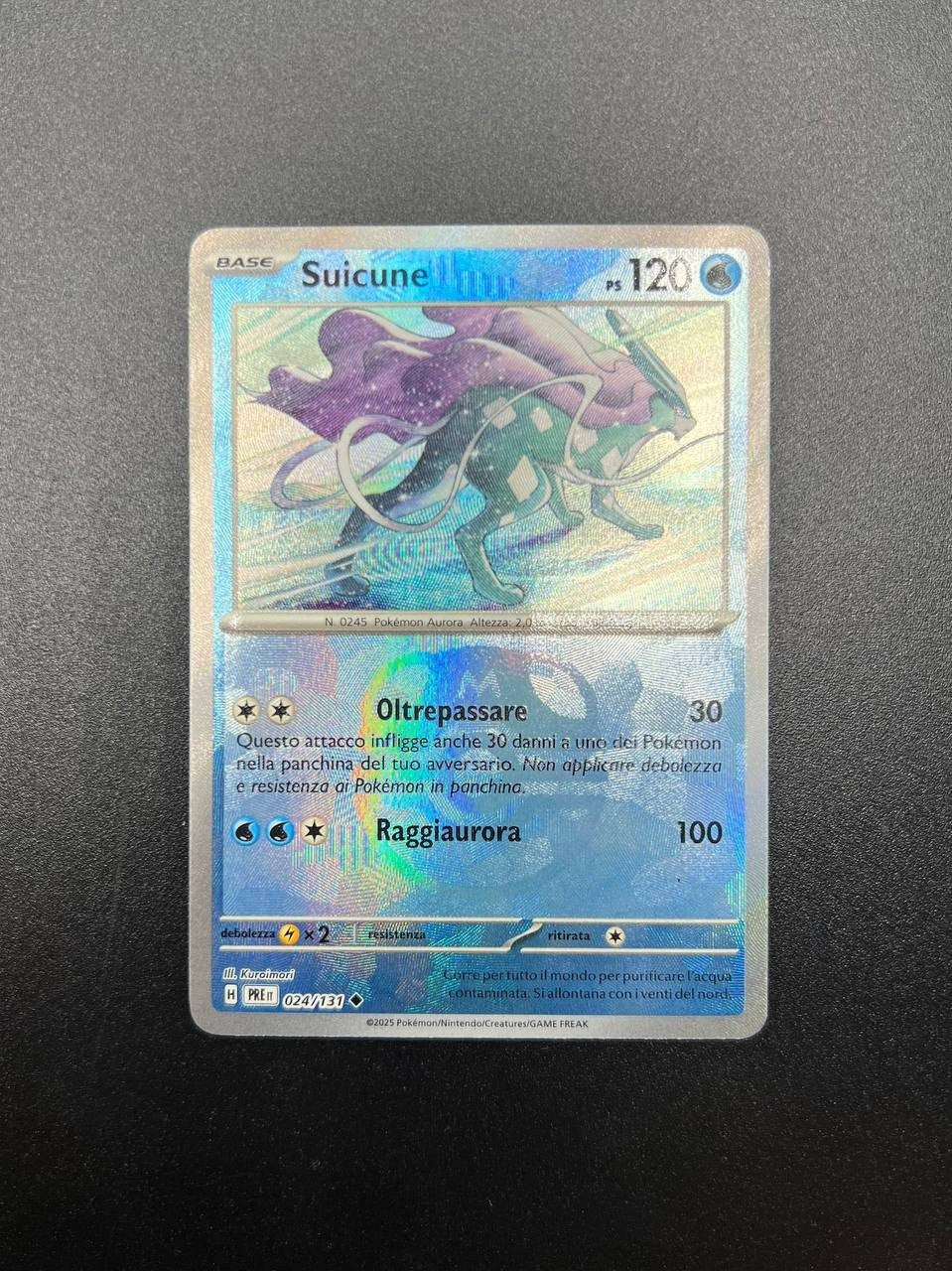 carta pokemon SUICUNE 024/131  Master Ball  Evoluzioni Prismatiche near mint