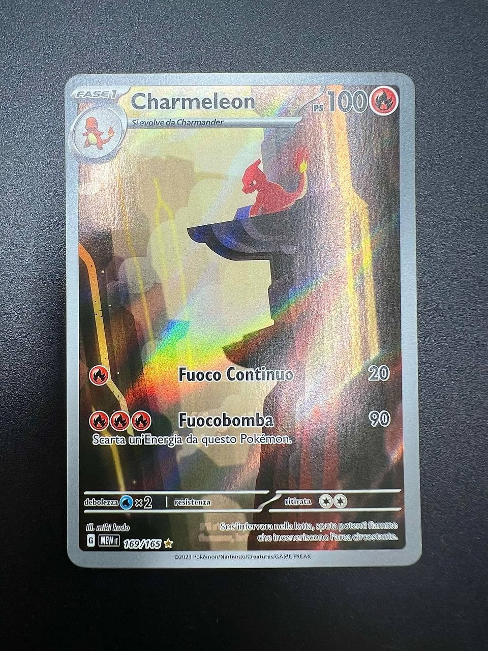 Carta Pokemon Charmeleon  169/165 MEW 151 Near Mint Holo Italiano art rare