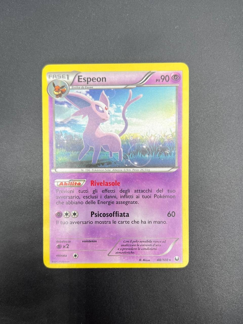 Carta pokemon Espeon 48/108 Italiano set Esploratori delle tenebre Good No holo