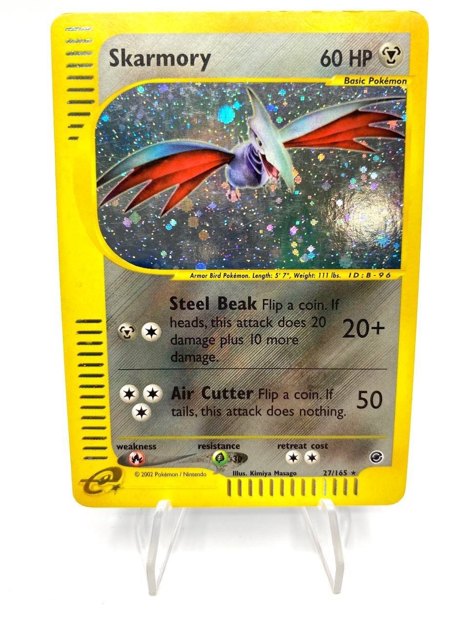 Carta Pokémon Skarmory set Expedition 27/165 Holo Inglese Vintage good