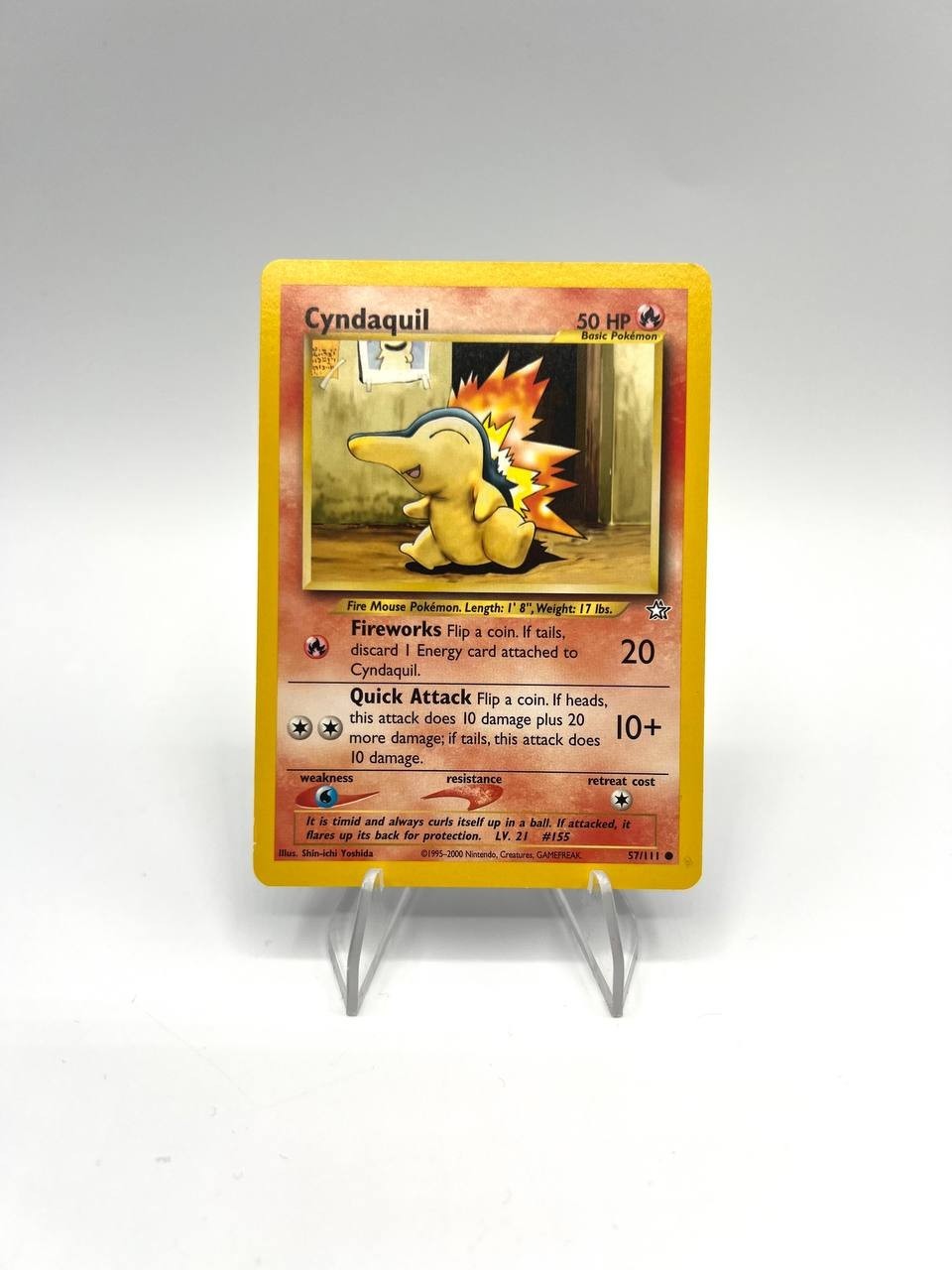 Carta pokemon Cyndaquil 57/111 set Neo Genesis Inglese Excellent Vintage no holo