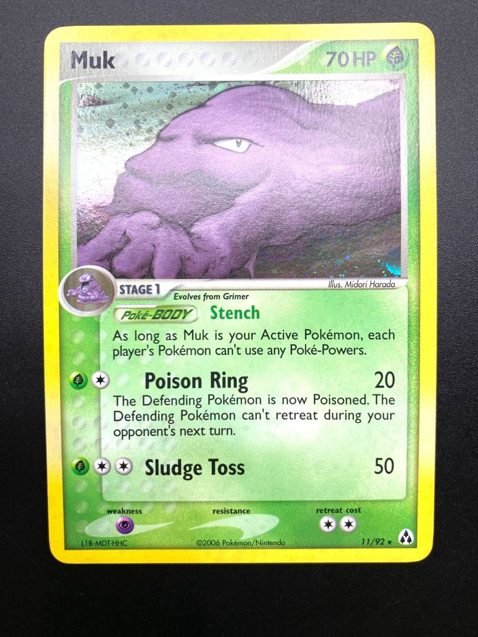 Carta pokemon Muk 11/92 Holo set Legend Maker Near mint Vintage Inglese ENG