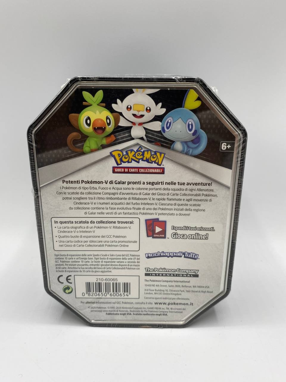 Pokemon Tin Inteleon Compagni d'Avventura di Galar 4 Bustine Italiano Sealed