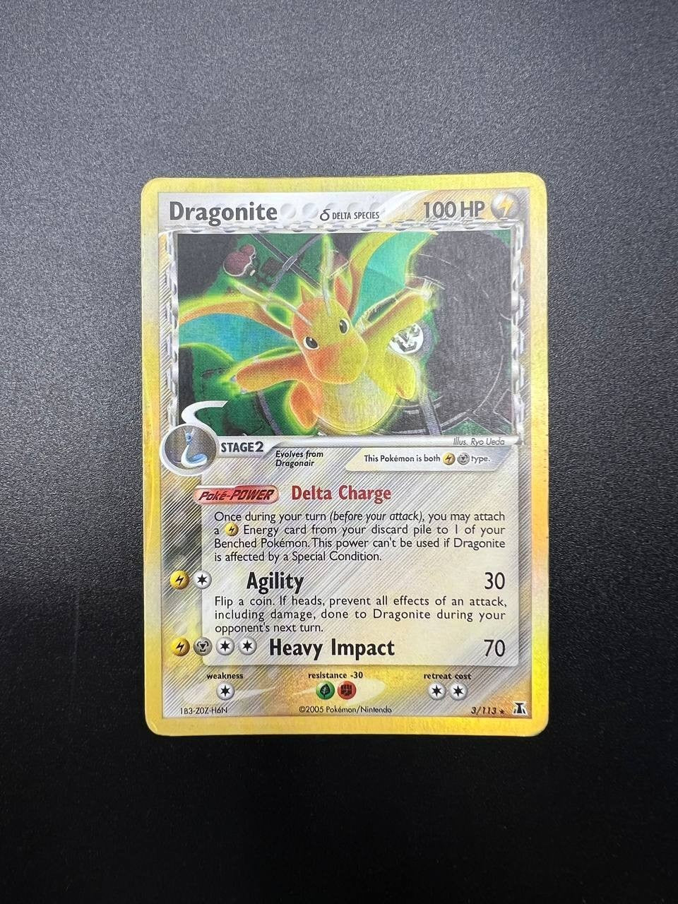 Pokemom TCG Dragonite Delta Species 3/113 Ex Delta Species holo played inglese