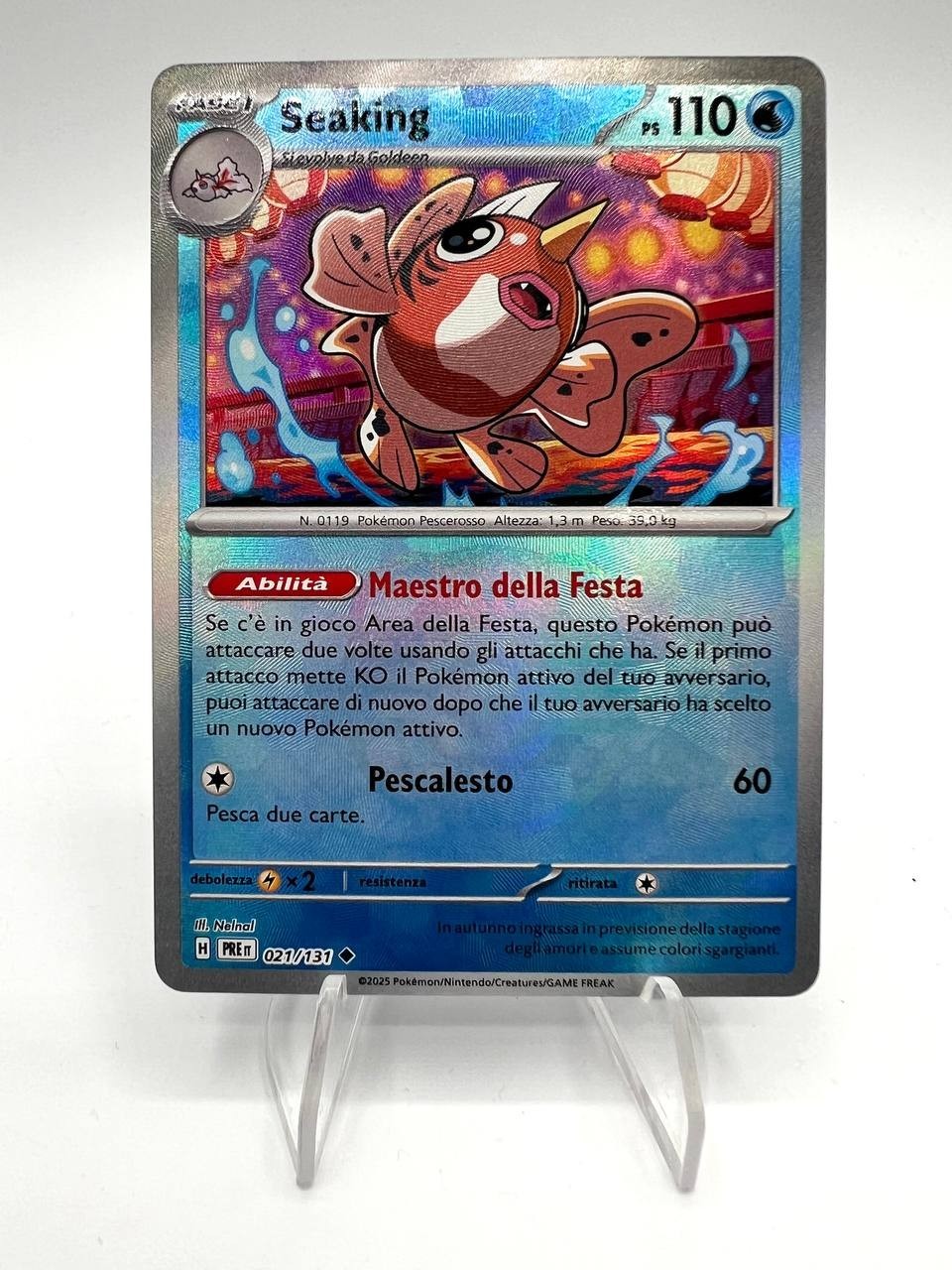 Pokemon SEAKING 021/131 Reverse Masterball  ITA Evoluzioni Prismatiche PRE NM
