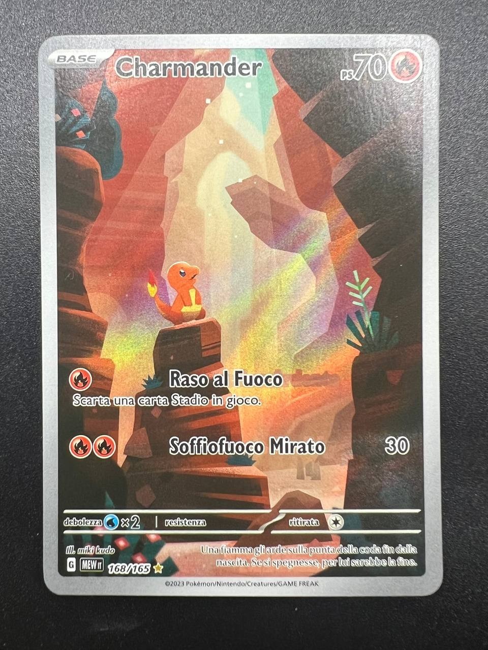 Carta Pokemon Charmander 168/165 MEW set 151 S&V Holo Near mint Italiano
