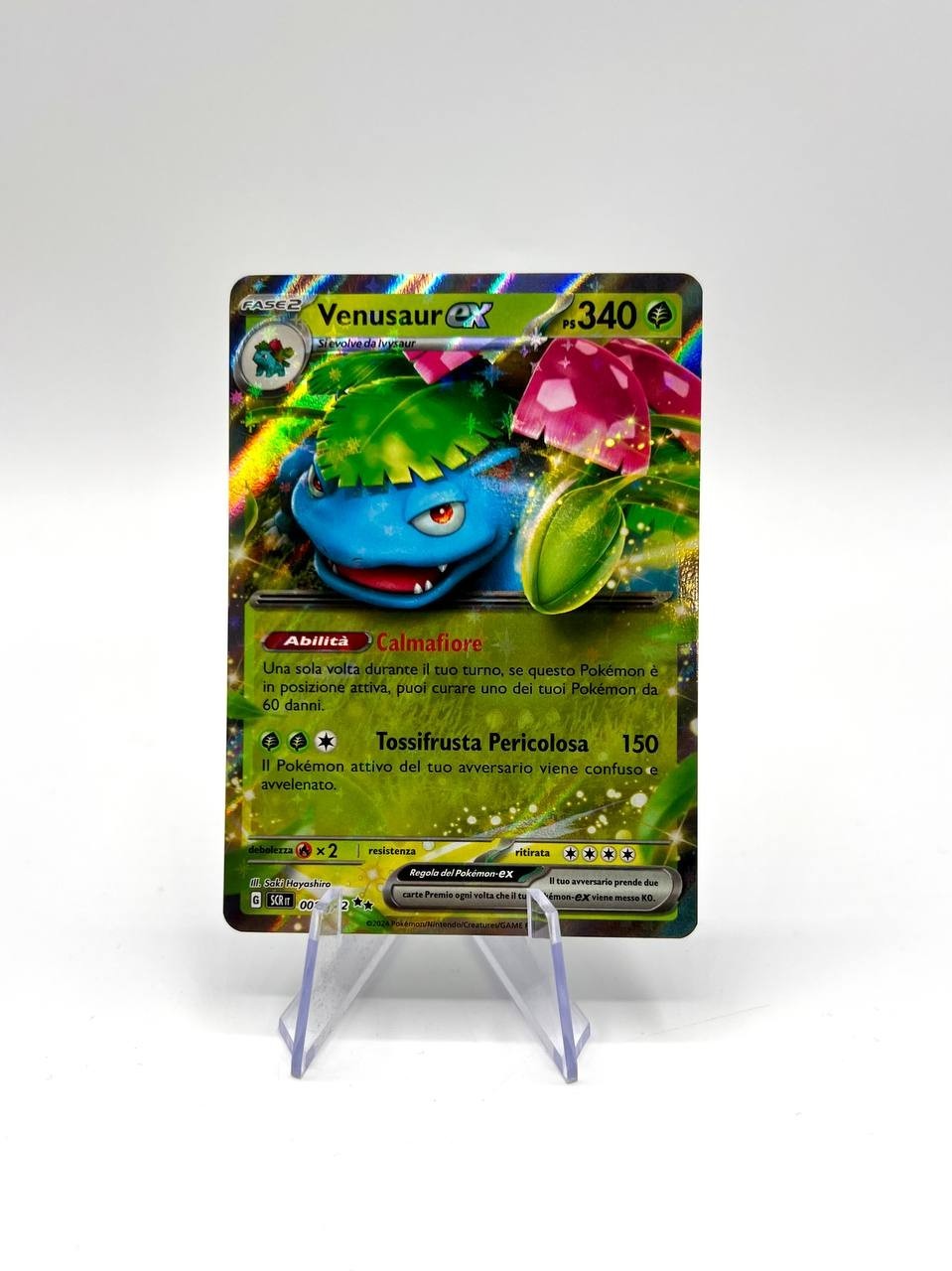 Carta pokemon Venusaur ex 001/142 SCR set Corona astrale Italiano Near Mint Holo