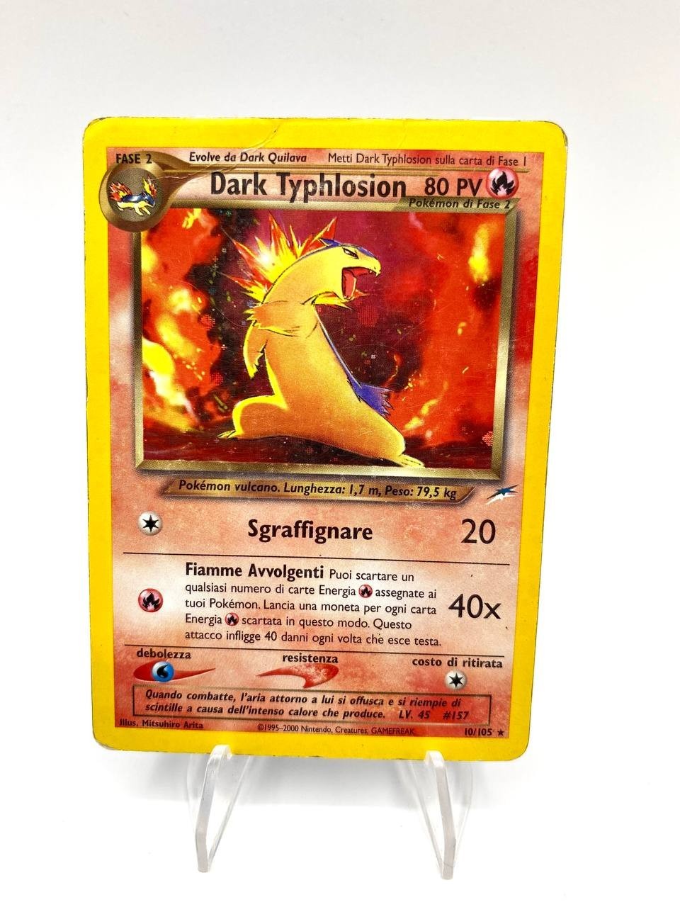Carta Pokemon Dark Typhlosion 10/105 Neo Destiny Italiano Poor Vintage