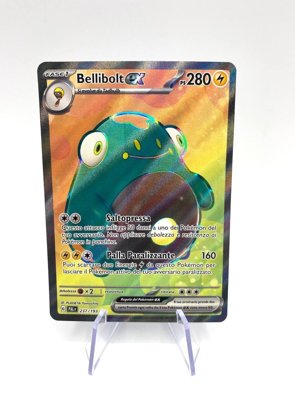 Carta Pokemon BELLIBOLT EX 237/193 Italiano set Evoluzioni a Paldea Italiano NM