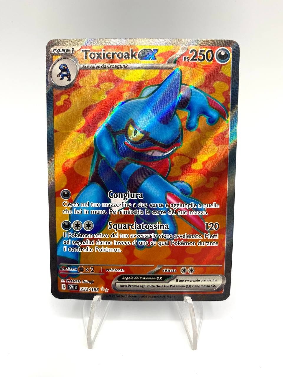 Carta Pokemon TOXICROAK EX 232/198 SVI Scarlatto e Violetto ITALIANO NEAR MINT