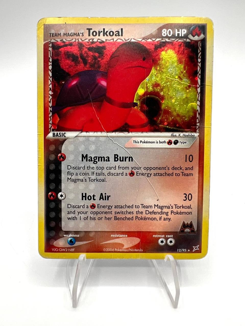 Carta pokemon Team Magma's Torkoal 12/95 Holo EX Team Magma vs Team Aqua Poor