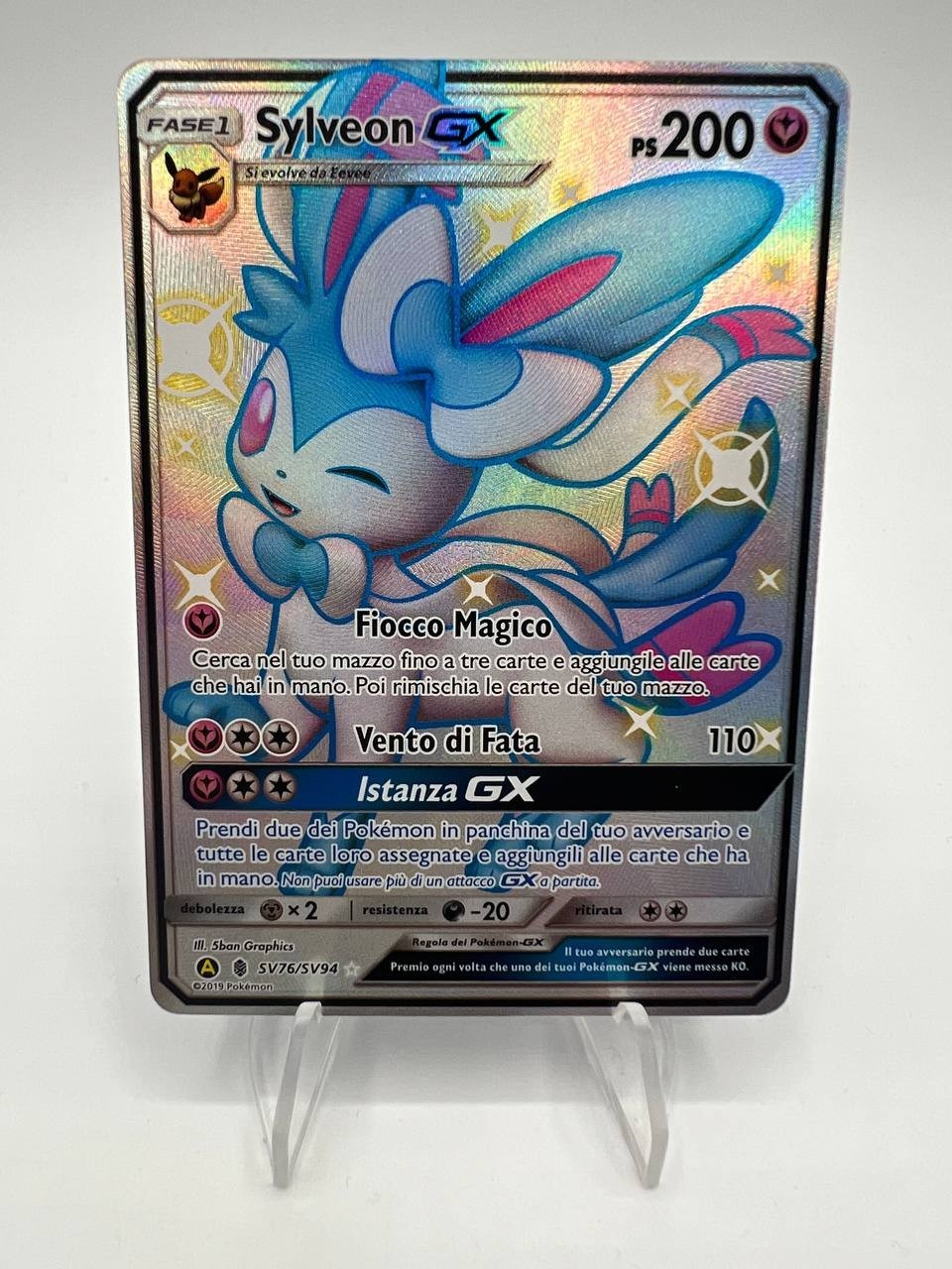 Carta pokemon Sylveon GX SV76/SV94 Destino Sfuggente Shiny Holo Near mint ITA