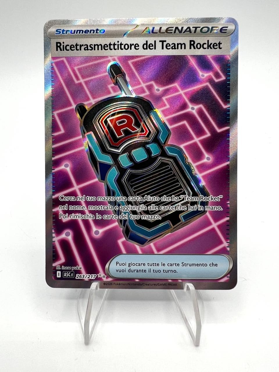 Carta Ricetrasmettitore del Team Rocket ASC 263/217 Ascesa eroica Near mint ITA