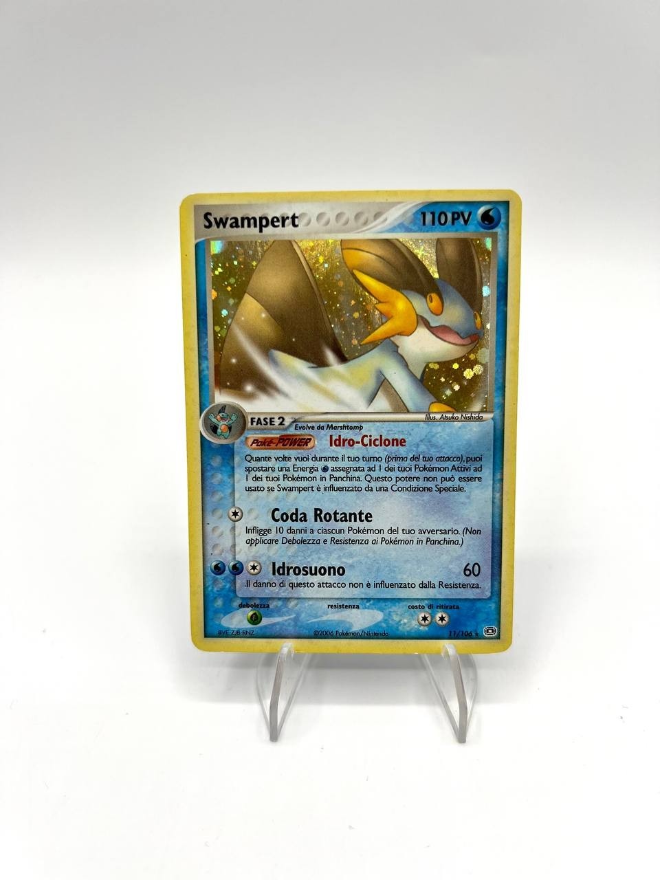 Carta Pokemon set EX EMERALD 11/106 Swampert Holo Italiano Good Vintage