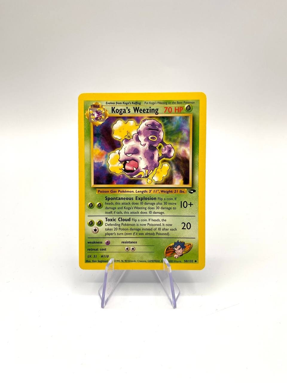 Carta pokemon Koga's Weezing 50/132 set Gym Challenge Vintage Inglese Excellent