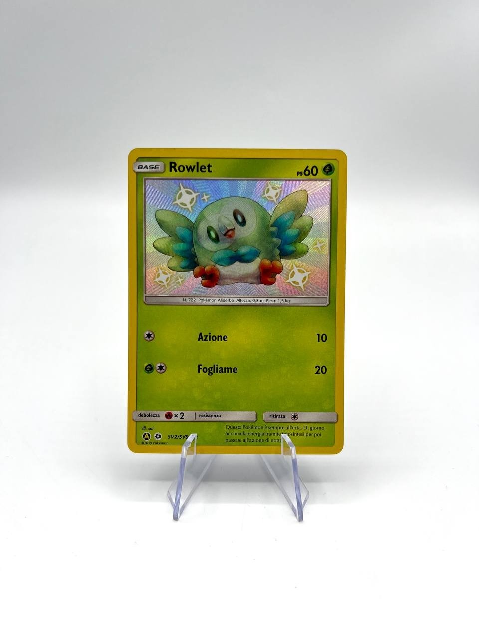 Carta Pokemon Rowlet SV2/SV94 set Destino sfuggente Italiano Holo Near mint