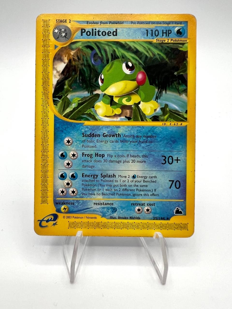 Carta pokemon Politoed 25/144 set Skyridge Inglese ENG Good Vintage no holo
