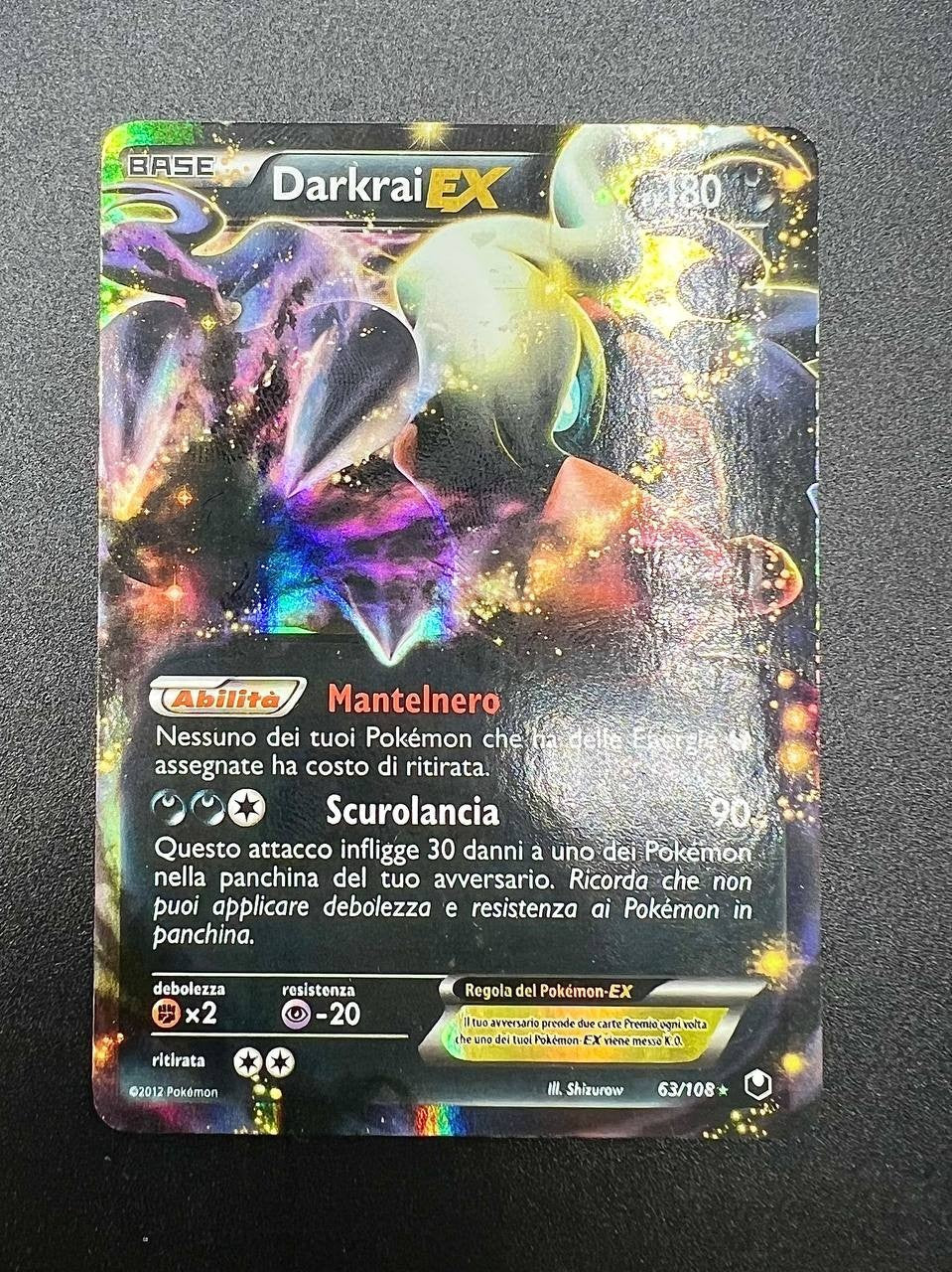 Carta Pokémon Darkrai EX 63/108 Esploratori delle tenebre Italiano Excellent