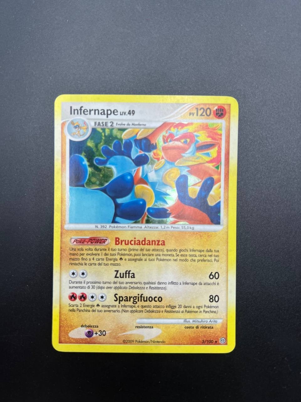 Carta pokemon Infernape liv 49 Holo 3/100 set Fronte di tempesta Excellent