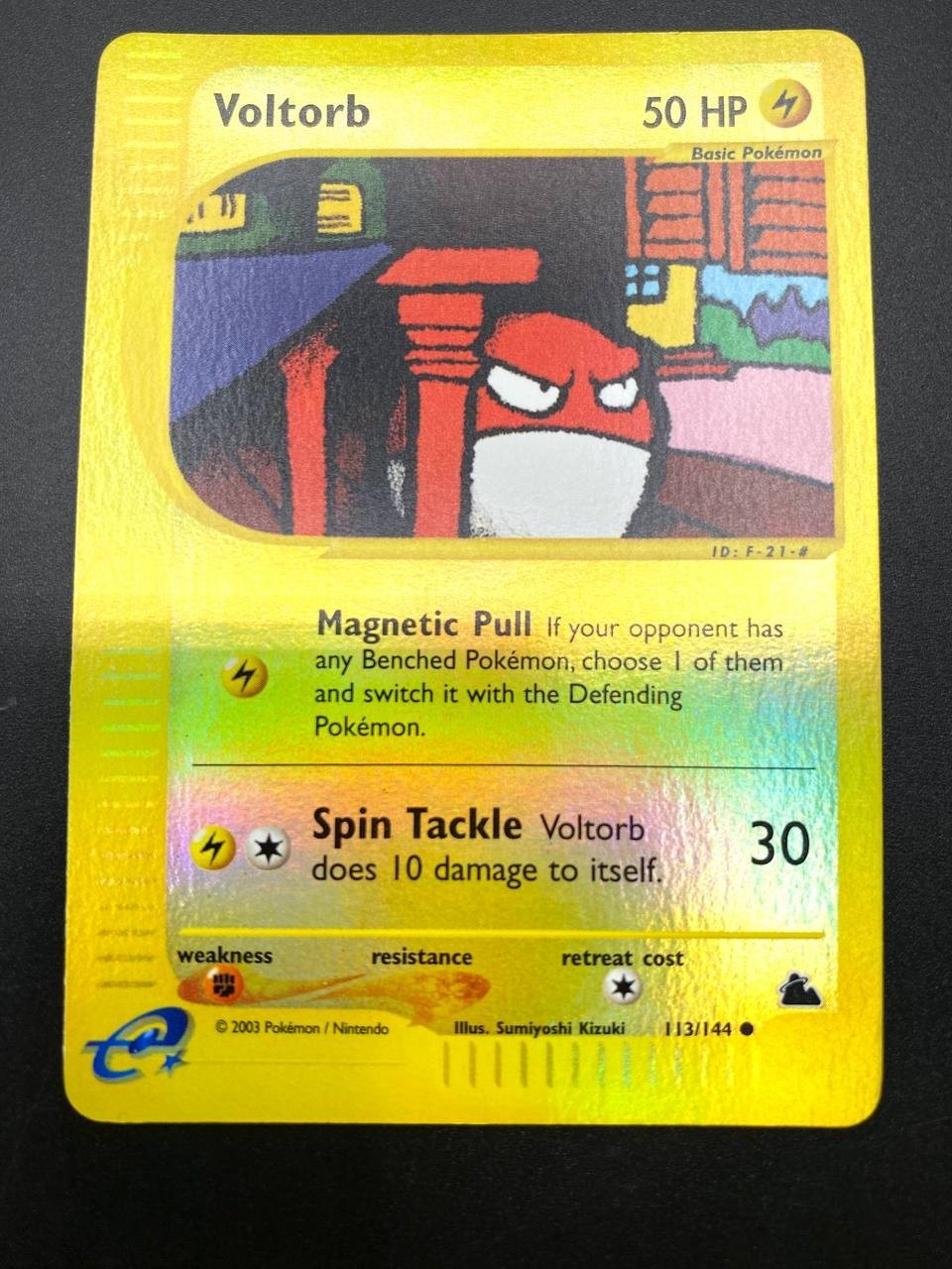 Carta pokemon Voltorb 113/144 set Skyridge Inglese Holo reverse Excellent ENG