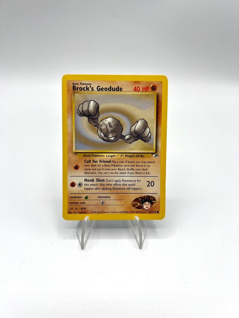 Carta pokemon Brock's Geodude 66/132 Gym Challenge Vintage inglese Good no holo