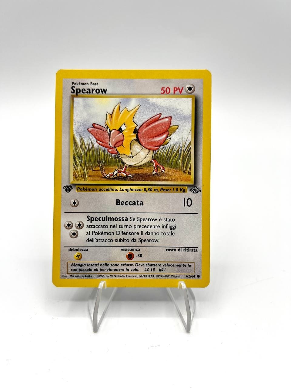 Carta pokemon Spearow 62/64 set Jungle JU Vintage Excellent 1a edizione Italiano