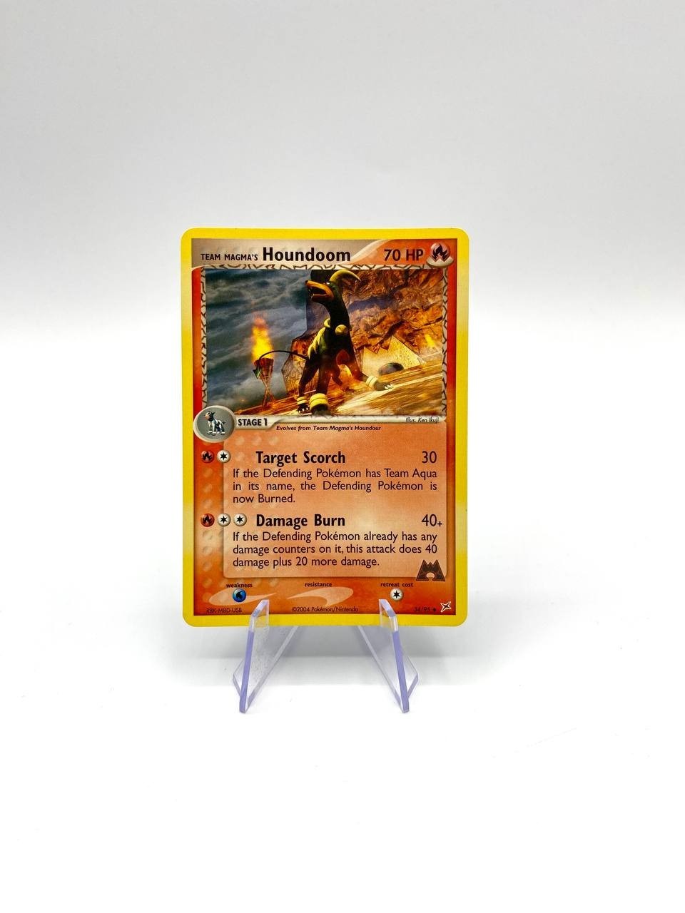 Carta pokemon Houndoom 34/95 Set team Magma Italiano Excellent No holo