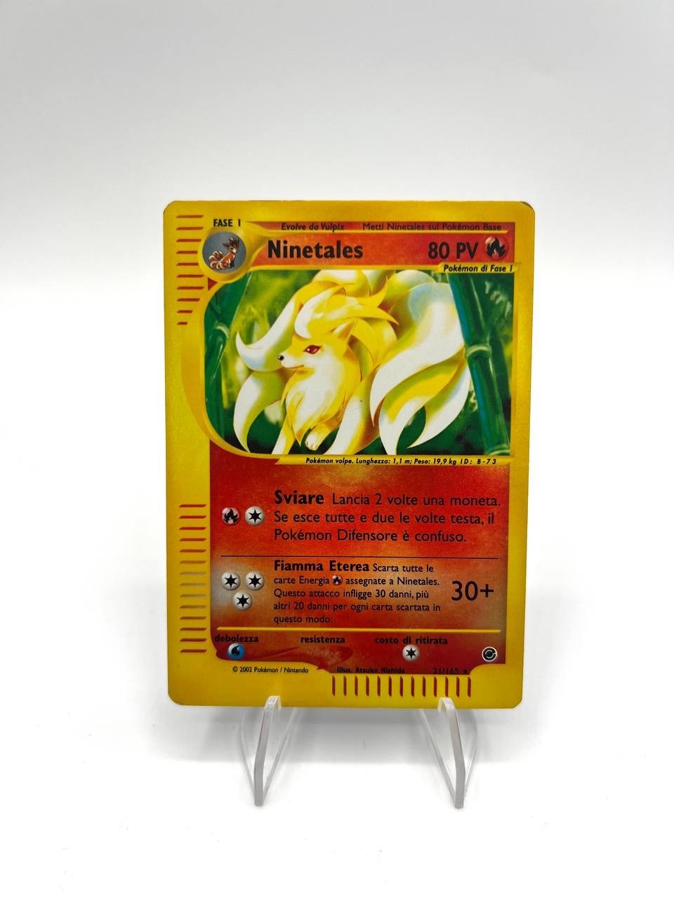 Carta pokemon Ninetales 21/165 set Expedition Italiano No Holo Vintage Good
