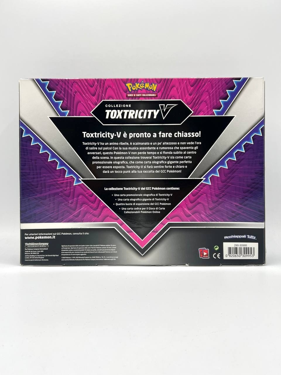 Pokemon Collezione Toxtricity V Italiano sealed 4 bustine 1 promo