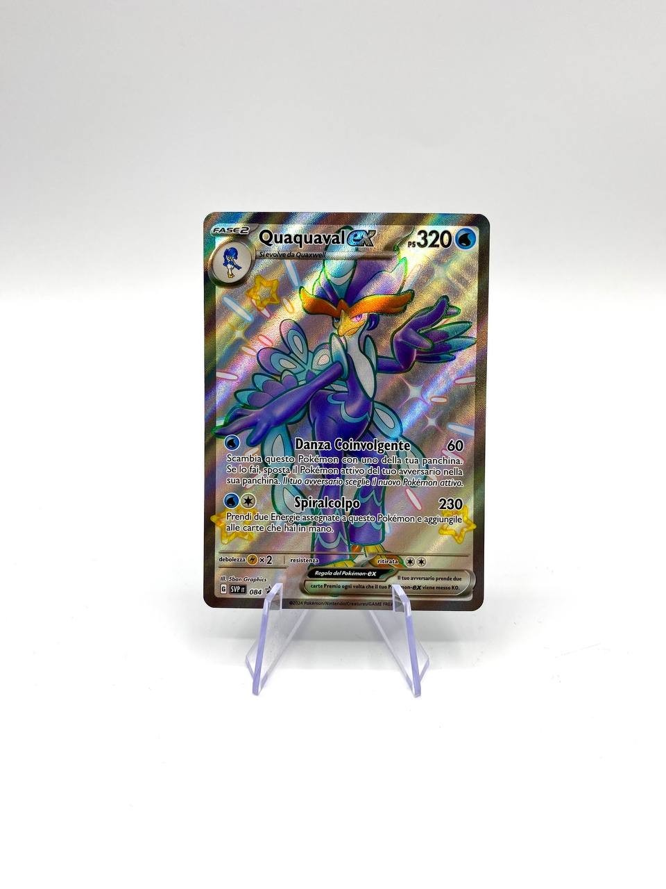 Carta Pokemon Quaquaval ex 084 SVP Holo Promo Scarlatto e violetto Promo NM