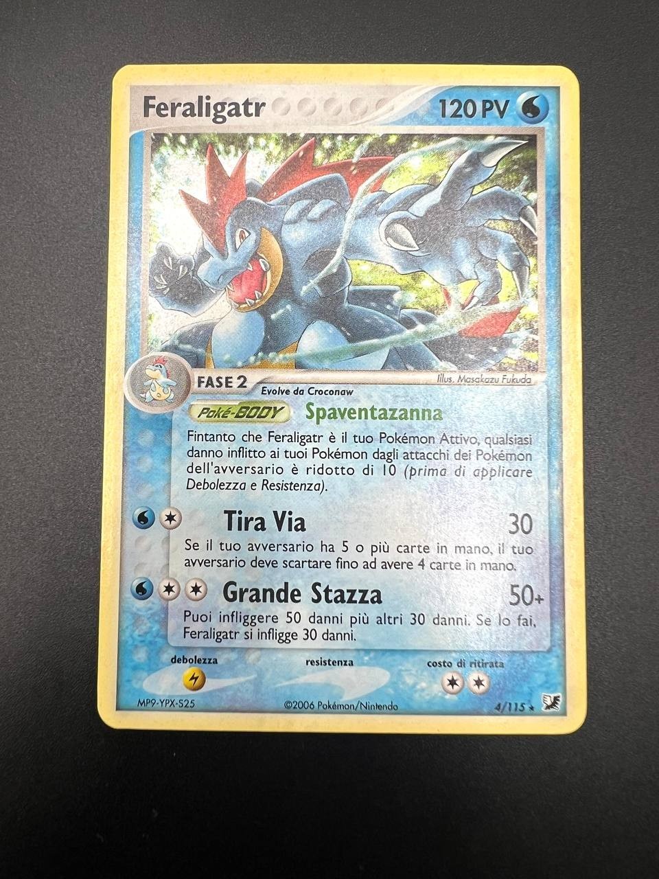 Carta Pokemon Feraligatr HOLO Set EX Forze Segrete 4/115 Italiano Excellent