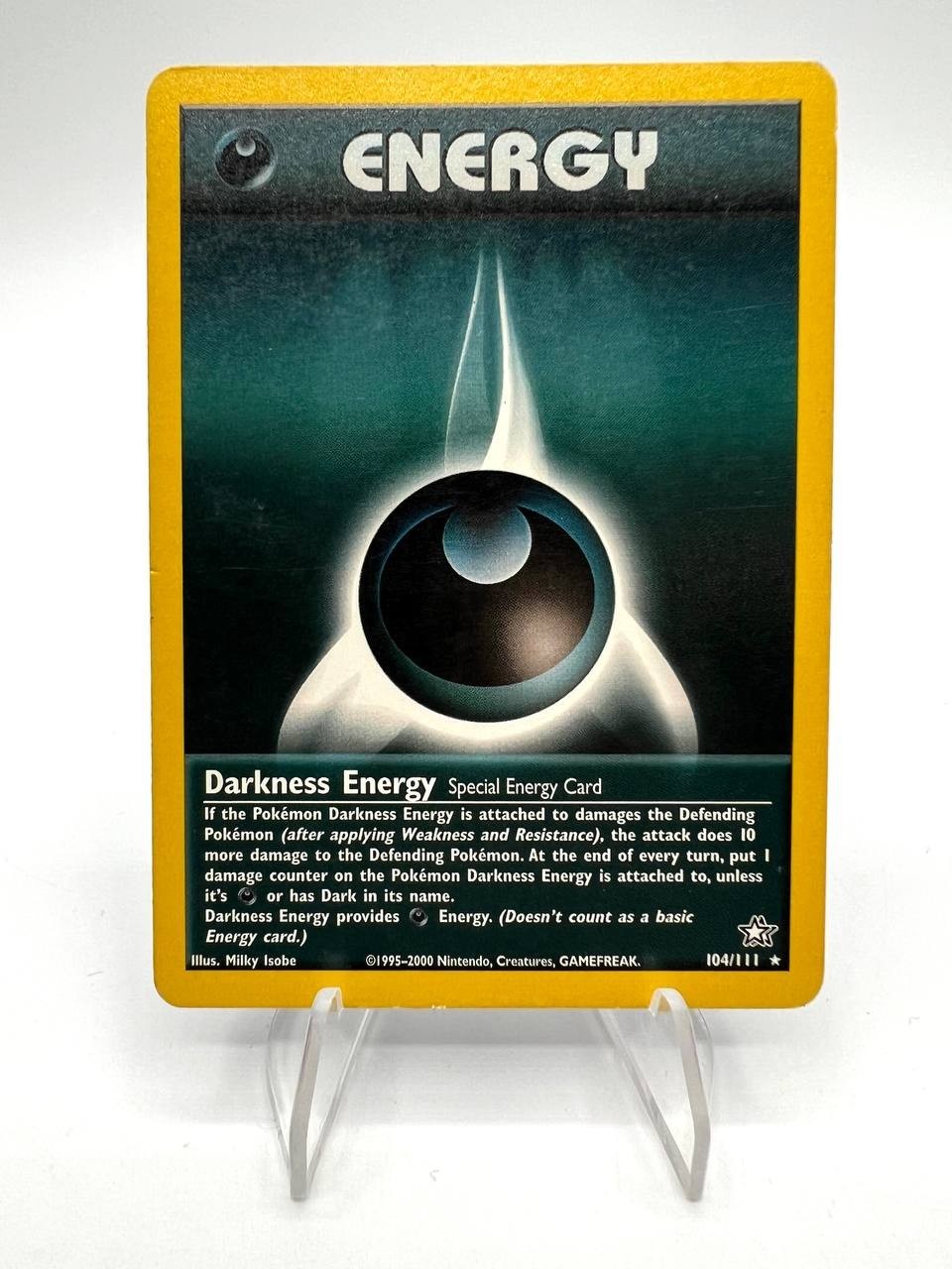 Carta pokemon Darkness Energy 104/111 Neo Genesis Inglese Vintage Good No holo