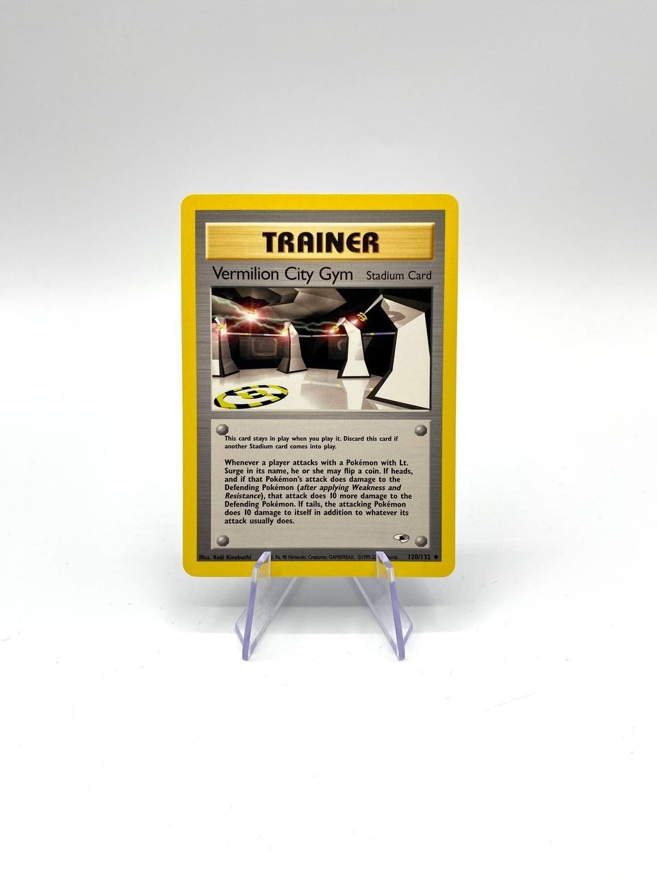 Carta pokemon Vermilion City Gym 120/132 set Gym Heroes stadium card Excellent