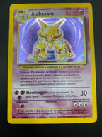 Carta Pokemon Alakazam 1/102 Set Base BS Holo Good Vintage Italiano 1995