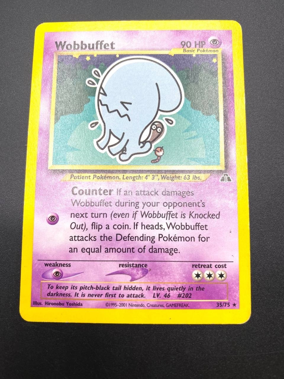 Carta Pokemon Wobbuffet 35/75 Rara No Holo Neo Discovery Italiano Played Vintage