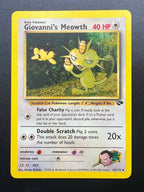 Pokemon Giovanni's Meowth 43/132 GC Gym Challenge Excellent Vintage Inglese