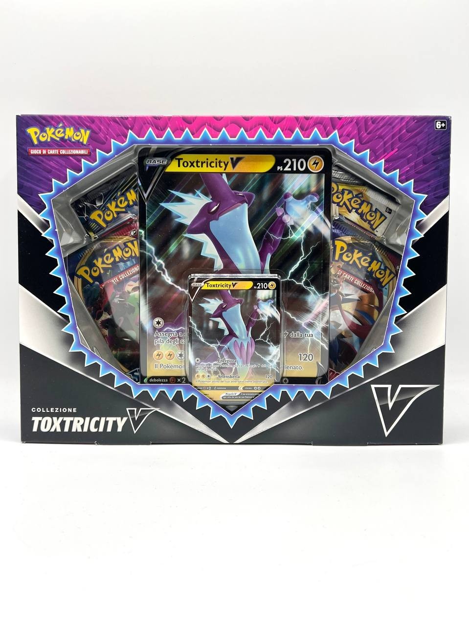 Pokemon Collezione Toxtricity V Italiano sealed 4 bustine 1 promo
