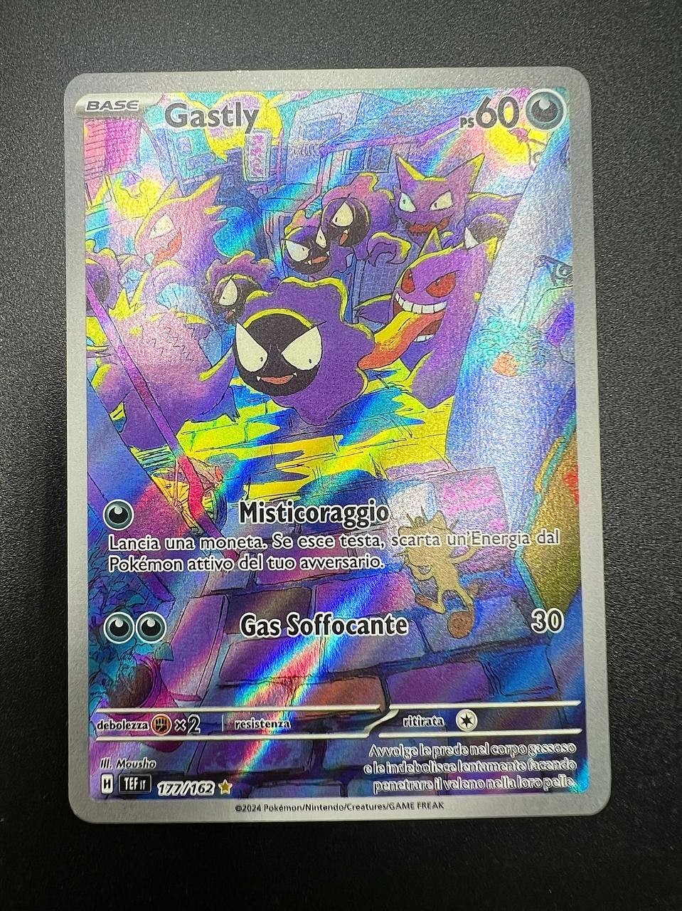 Carta pokemon Gastly 177/162 TEF Italiano set Cronoforze Near Mint Holo