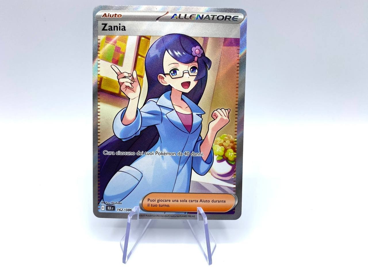 Carta Pokemon Zania 162/086 set Luce Nera BLK Italiano Near Mint Holo