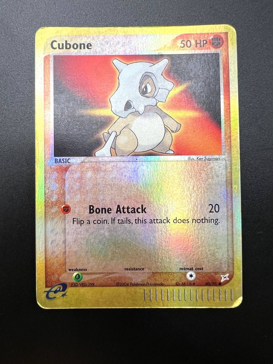 Carta pokemon Cubone Holo Reverse 40/95 Ex Team Magma vs Team Aqua Played ENG