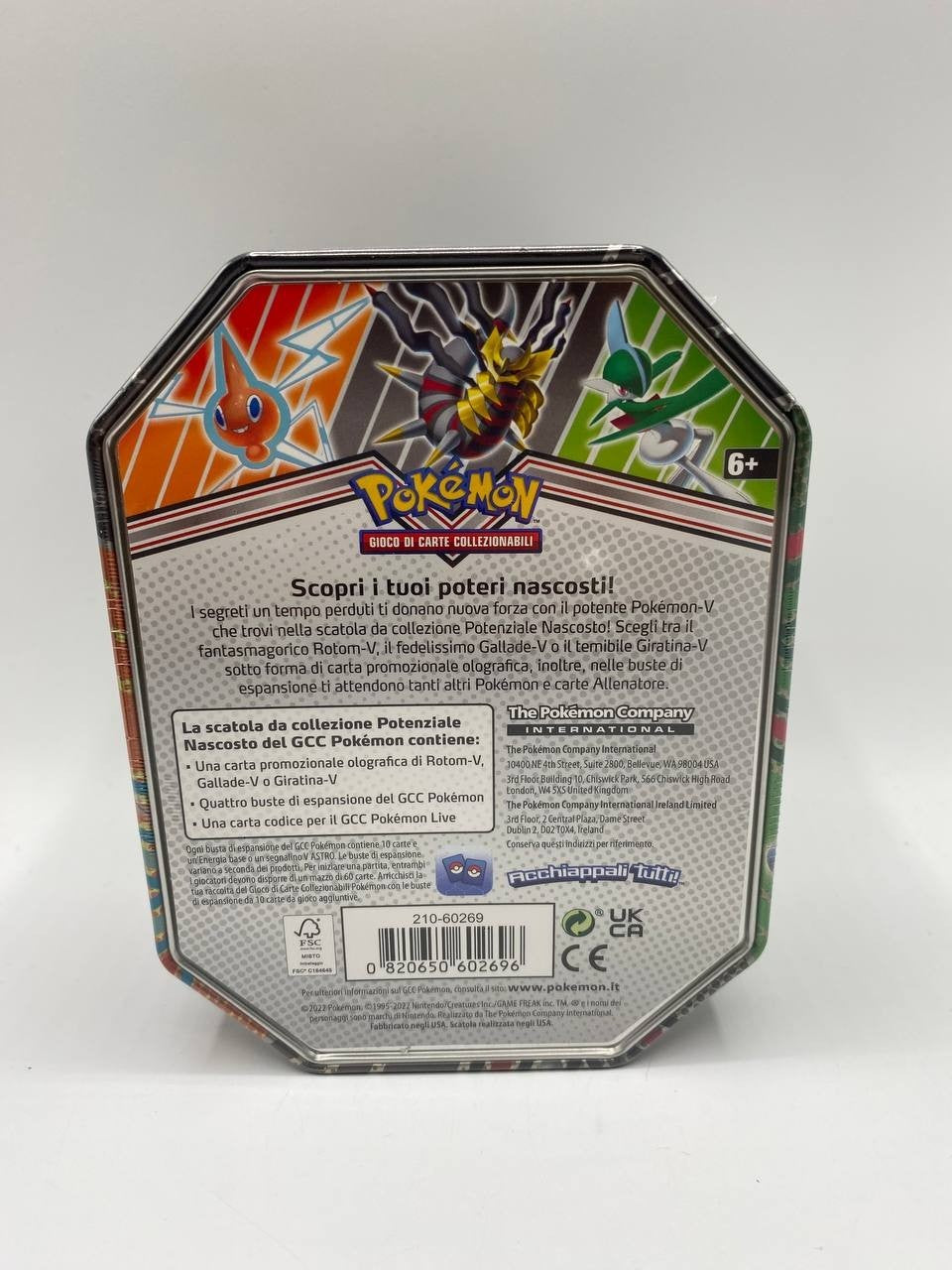 Tin Pokémon TCG Giratina V Potenziale nascosto Italiano Sealed 4 Bustine