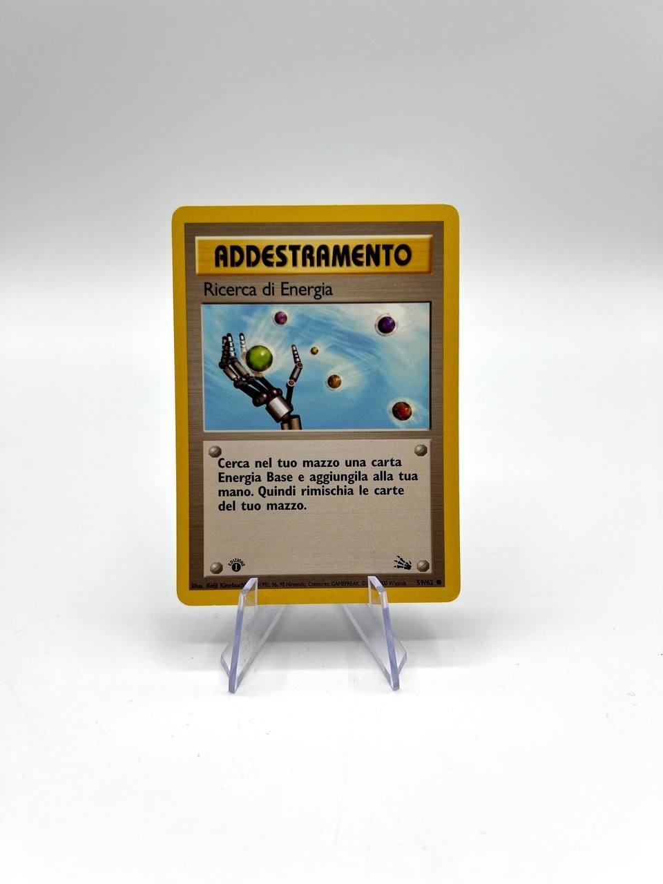 Carta pokemon Ricerca di Energia 59/62 set Fossil FO 1a edizione Excellent ITA