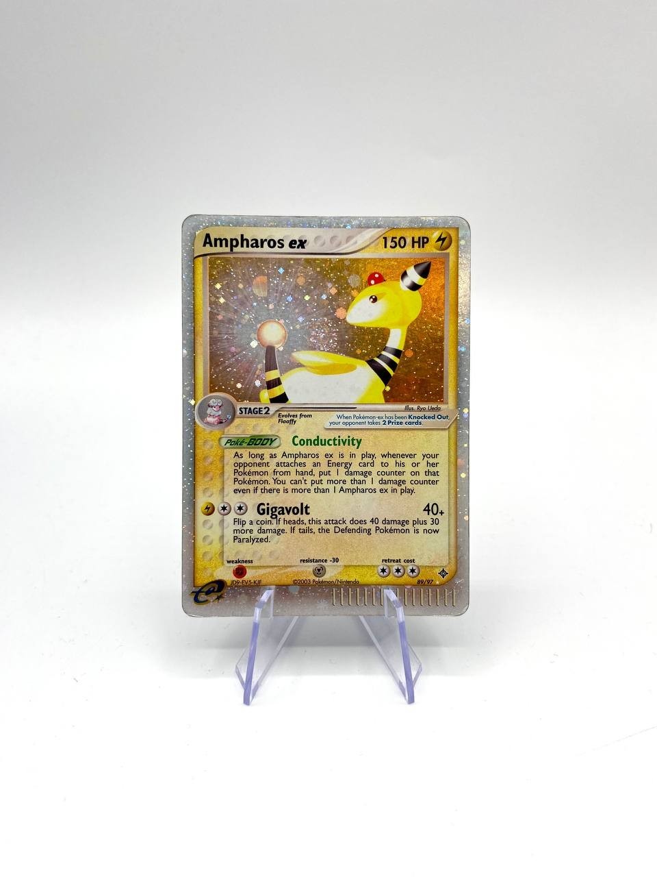 Carta pokemon Ampharos ex 89/97 set EX Dragon Holo Inglese Poor Vintage