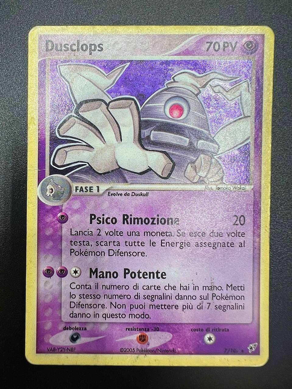 carta pokemon Dusclops DX 7/107 EX Deoxys italiano poor holo no stamped