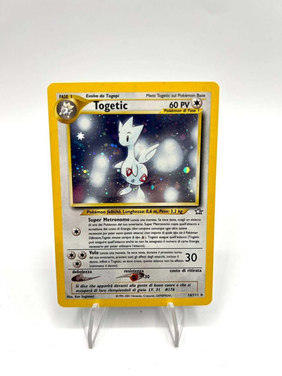 Carta Pokémon Neo Genesis Togetic 16/111 Unlimited Holo Vintage Excellent ITA