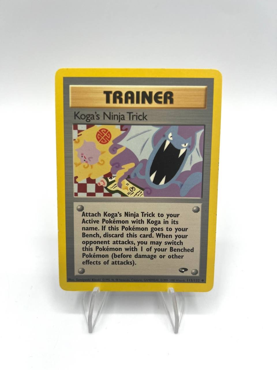 Carta pokemon Koga's Ninja Trick 115/132 set Gym Challenge Inglese Good Vintage
