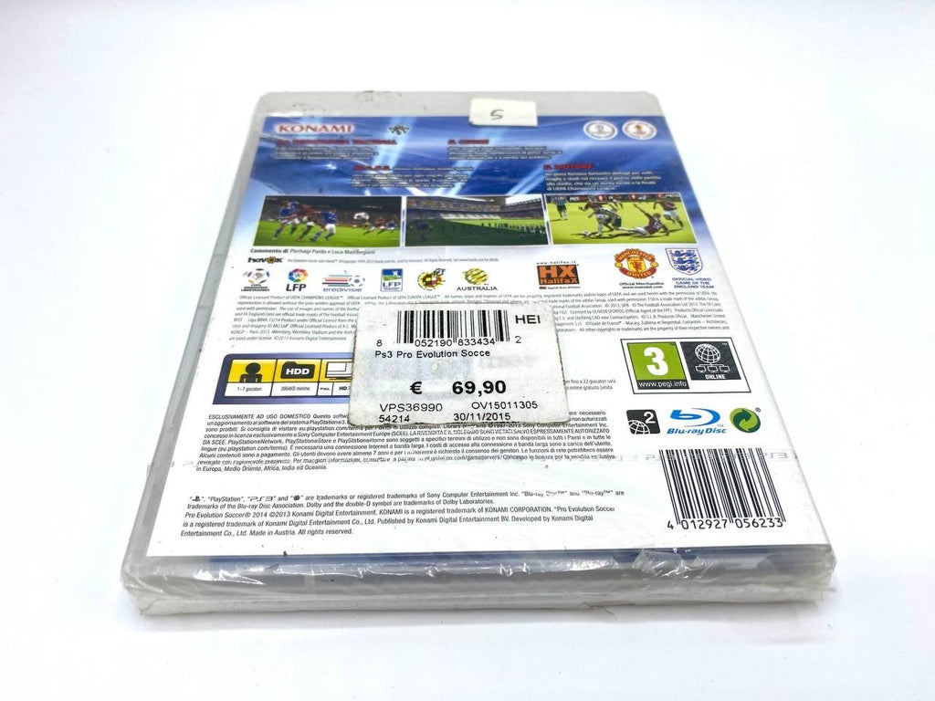 PES 2014 PRO EVOLUTION SOCCER PS3 ITALIANO PLAYSTATION 3 Semi Sealed Completo