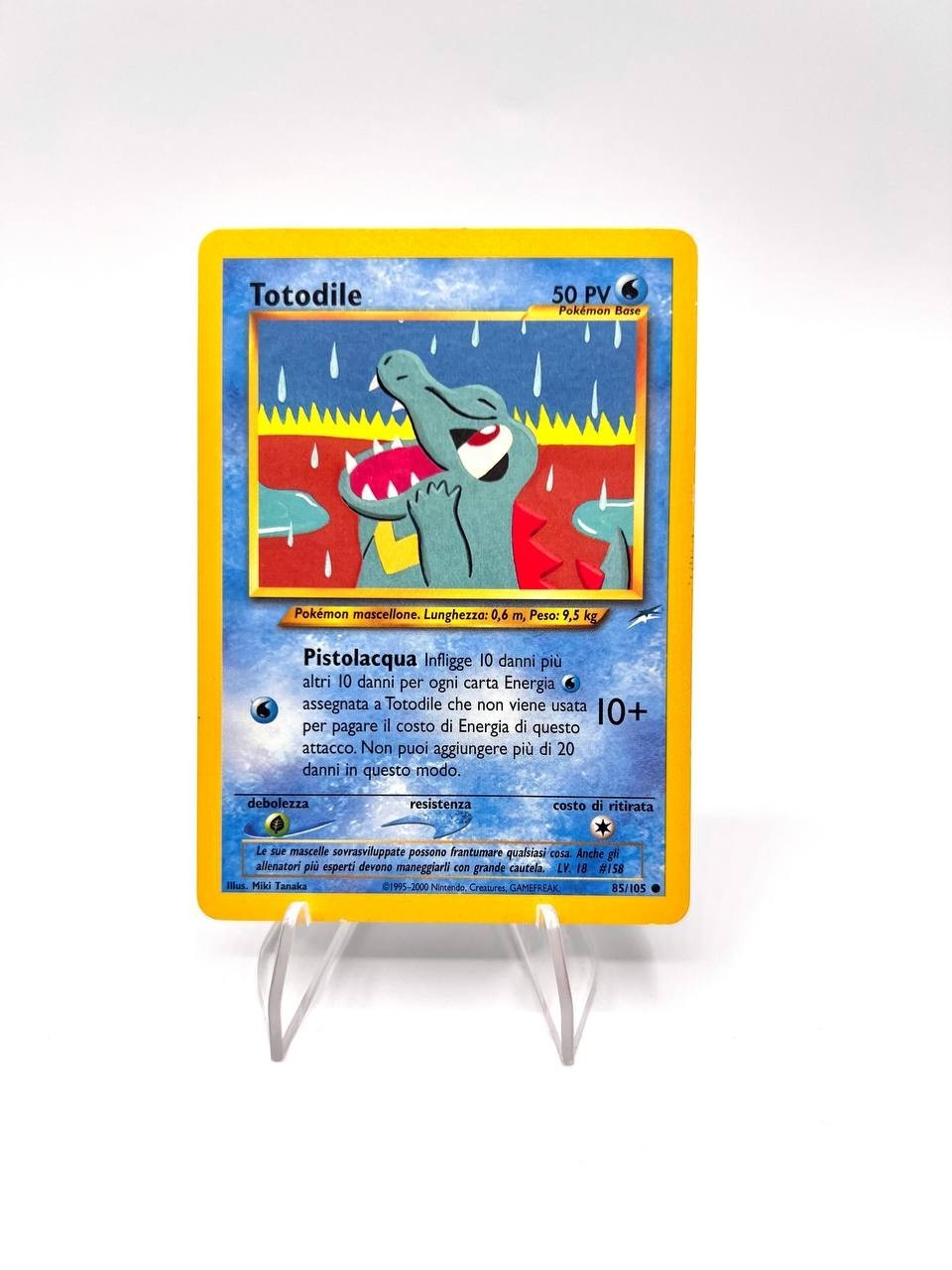 Carta pokemon Totodile 85/105 set Neo Destiny Italiano Vintage Good No holo